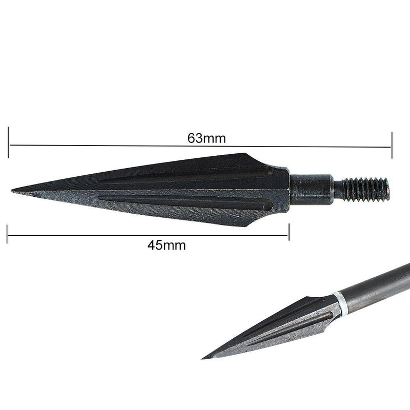 12Pcs Hunting Broadheads 120/150 Grains Carbon Steel Arrow Tips for Recurve Bow