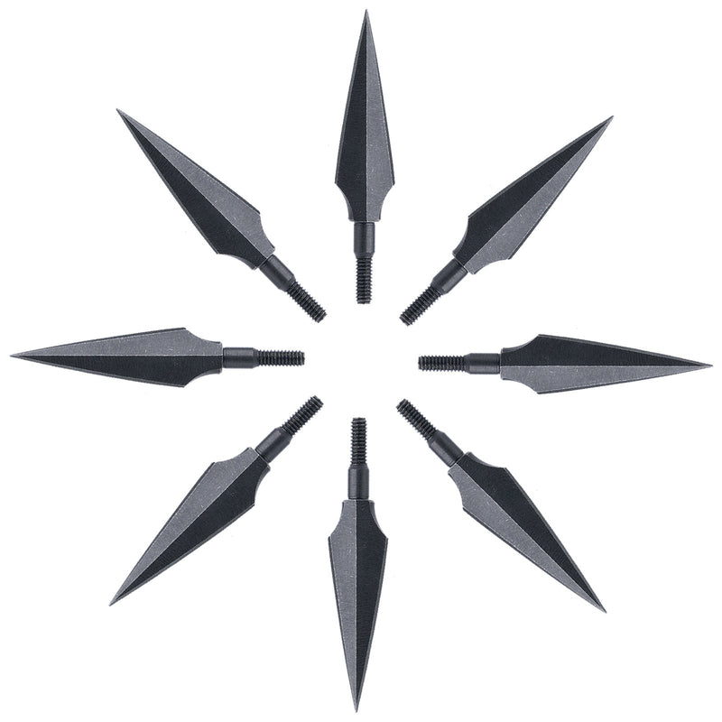 12Pcs Archery Arrowheads 2 Blades Carbon Steel Broadheads Arrow Tips Points
