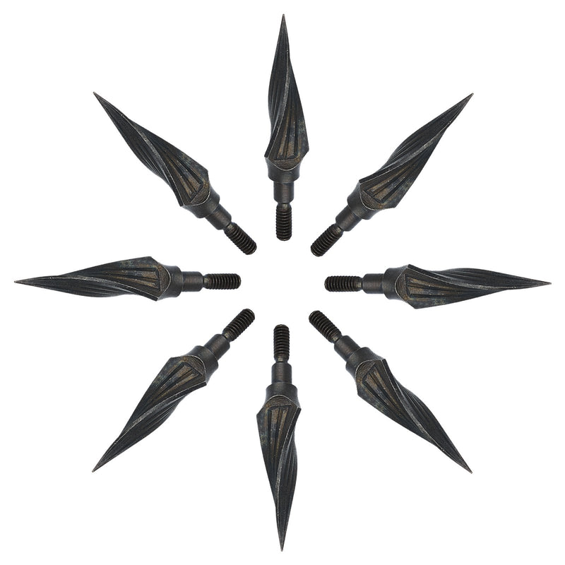 12Pcs Carbon Steel Arrowhead 150Grain Archery Arrow Point Tips for Crossbow and Compound Bow