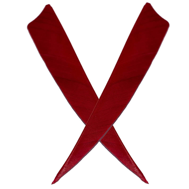 50Pcs Archery 4/5 Inch Turkey Feather Fletching Right Wing Red