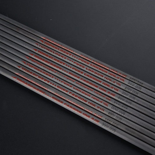12 Pack 31" Pure Carbon Arrow Shafts Straightness 0.006 Spine 300-600 For Archery DIY Arrow