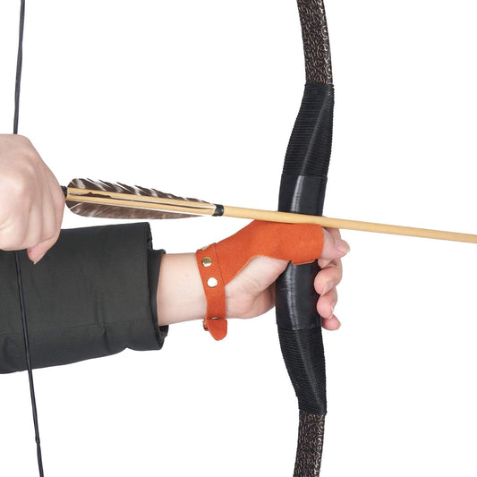 Archery Protective Gear Finger Glove Hand Guard Right Left Hand for Traditional Bow