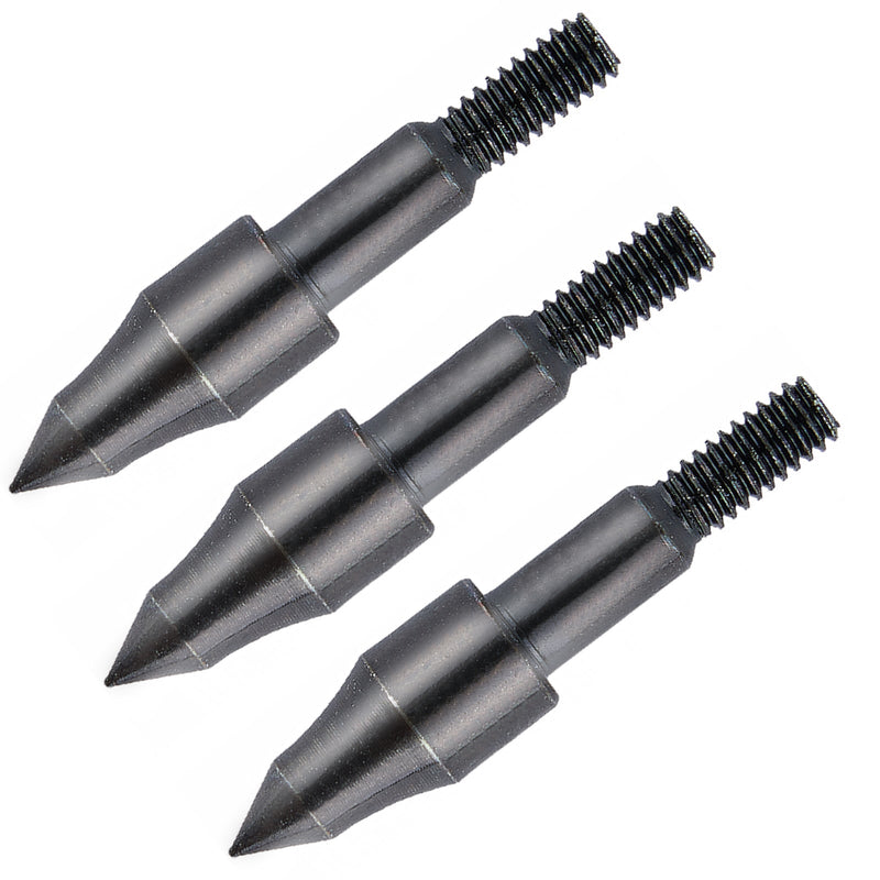 12Pcs Archery Arrowheads Carbon Steel 100Grain Screw-In Field Points