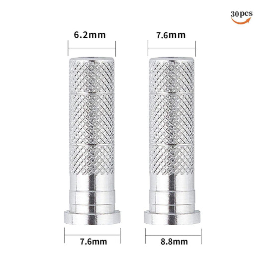 30Pcs Aluminium Insert Fit ID 6.2/7.6mm Arrowhead Connectors Archery Screw Broadhead Adapter