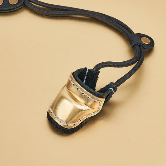 Archery Thumb Ring with Wrist Strap Finger Tip Protector for Recurve Bow Traditional Bow