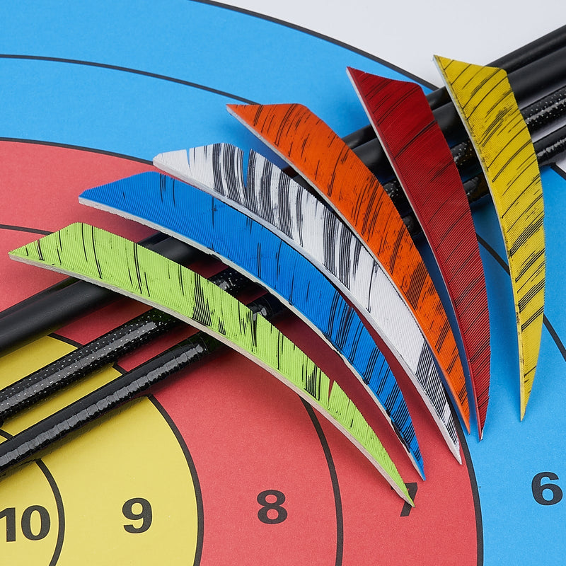 50pcs Real Feather 4" Arrow Feather Colored Feathers Archery Arrow Accessories