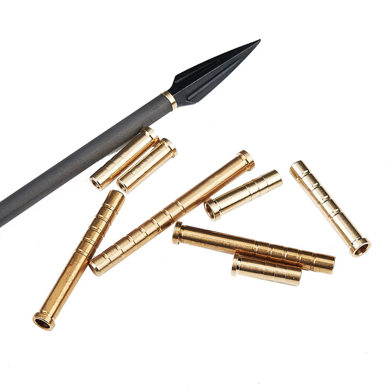 6pcs Archery Arrow Copper Insert 37/50/100/150/200 Grain Fit For Diameter 6.2mm Arrow Shaft