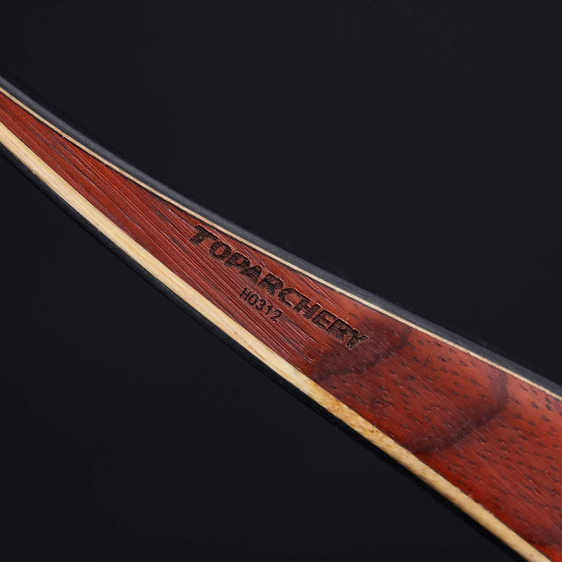 55" Laminated Traditional Recurve Bow 20-50lbs Handmade Archery Bow for Hunting