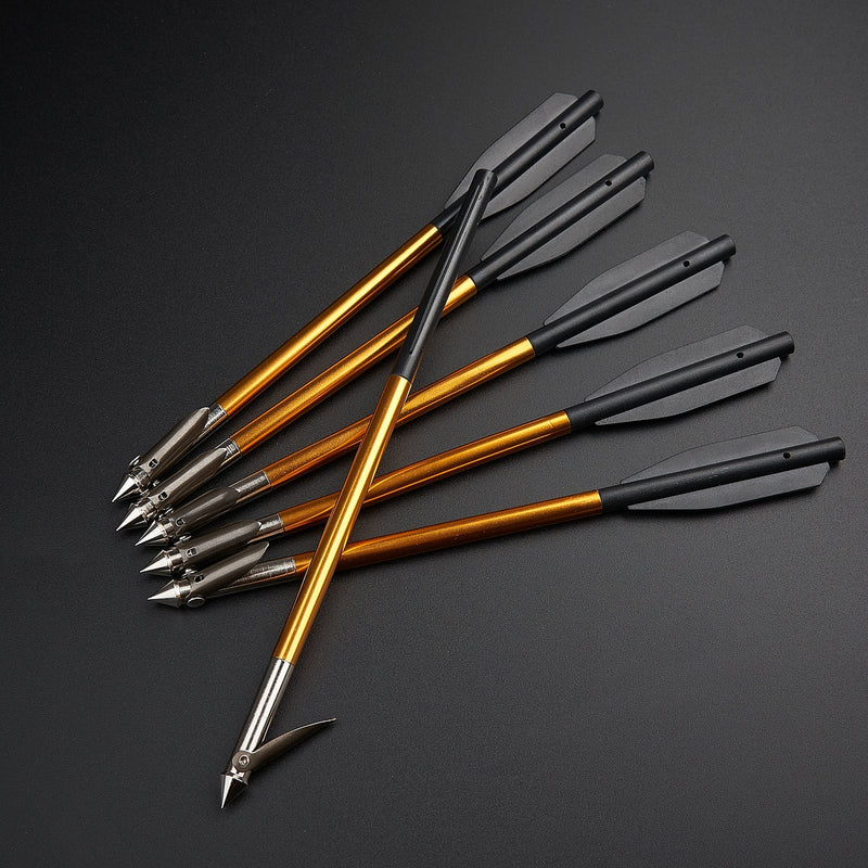 6pcs 6.8" Archery Fishing Bolts Aluminum Alloy Shaft OD 3.2mm for Outdoor Shooting Hunting Accessories