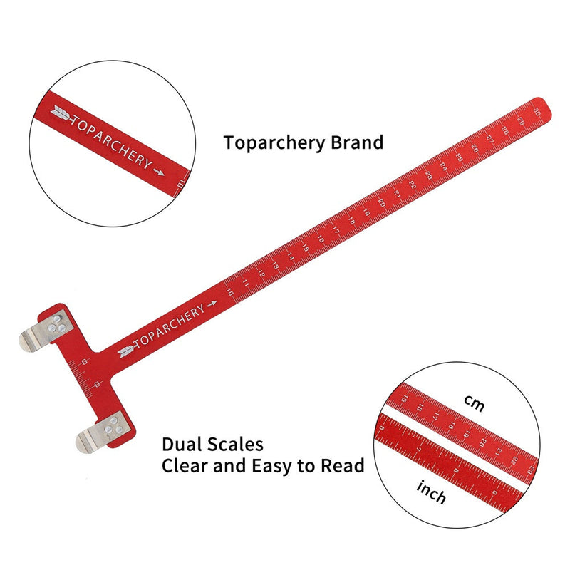 Archery Bow Square T Ruler Hunting Measurement Tool Bowstring Positioning Scale