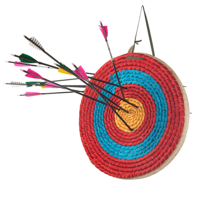 Archery Straw Target Traditional Bow Arrow Shooting Board Darts Outdoor 50cm 2 Layer Round Grass