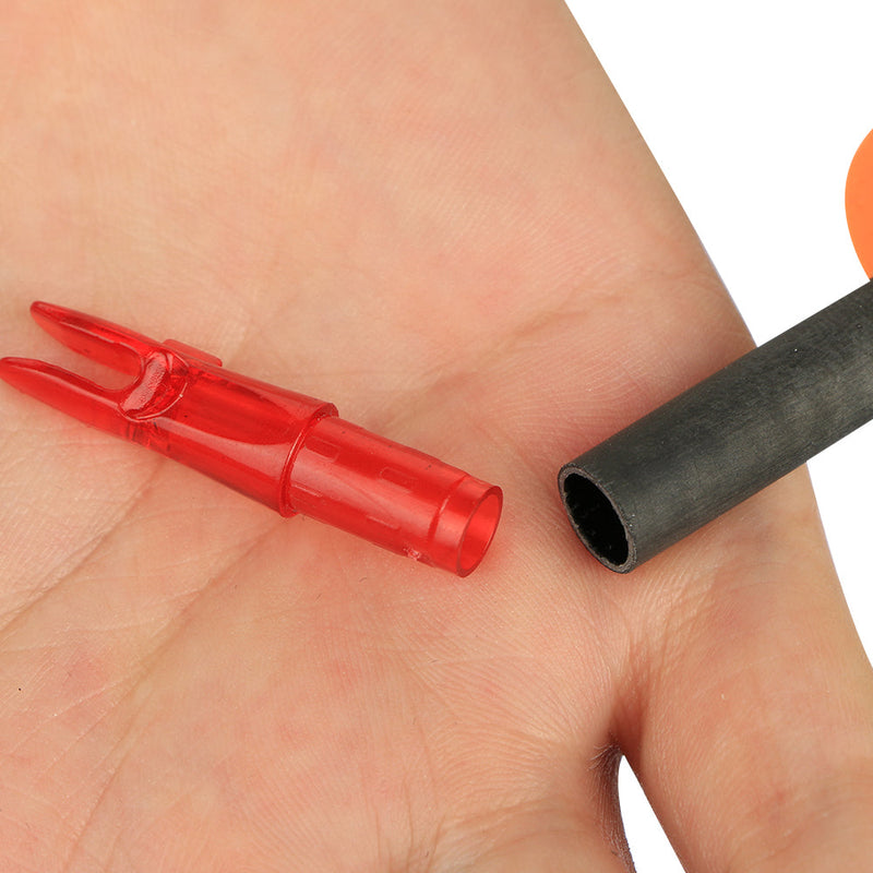 30pcs 6.2mm Press-in Nocks Red For Arrow Shaft ID 6.2mm Archery Accessories