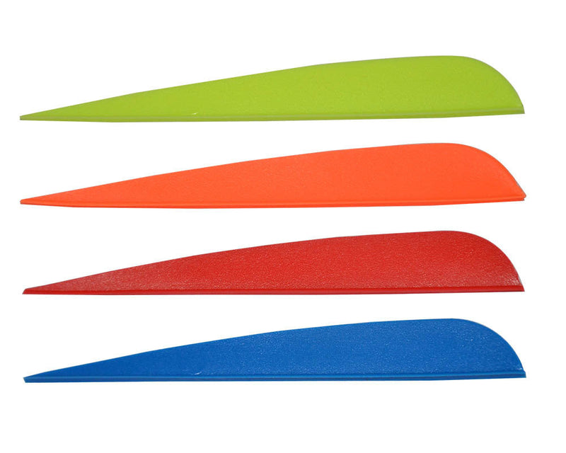 50pcs Archery Arrow Feather 2.5/3/4/5 Inch Plastic Vanes Random Color for Carbon Shaft