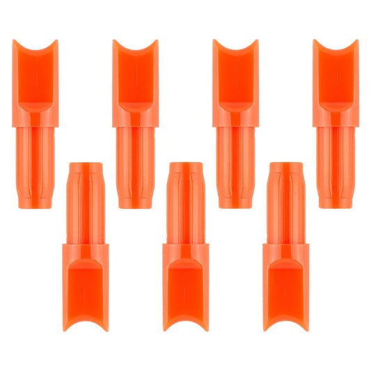 50pcs Crossbow Bolts nocks Half-moon for Shaft OD 6.2mm Orange/Black for Archery Hunting