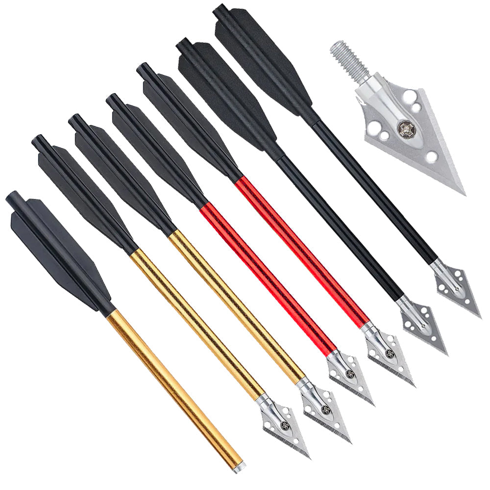 Arrow Rifile 24pcs 6.5 Inch Crossbow Arrow Aluminum Tips Bolt with 2-Blade Replacea ...
