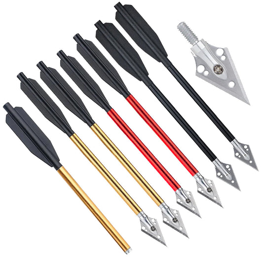 Pack Of 5 Archery / Crossbow Bolt Archery Arrow Heads For Fishing Barbed  Tips UK