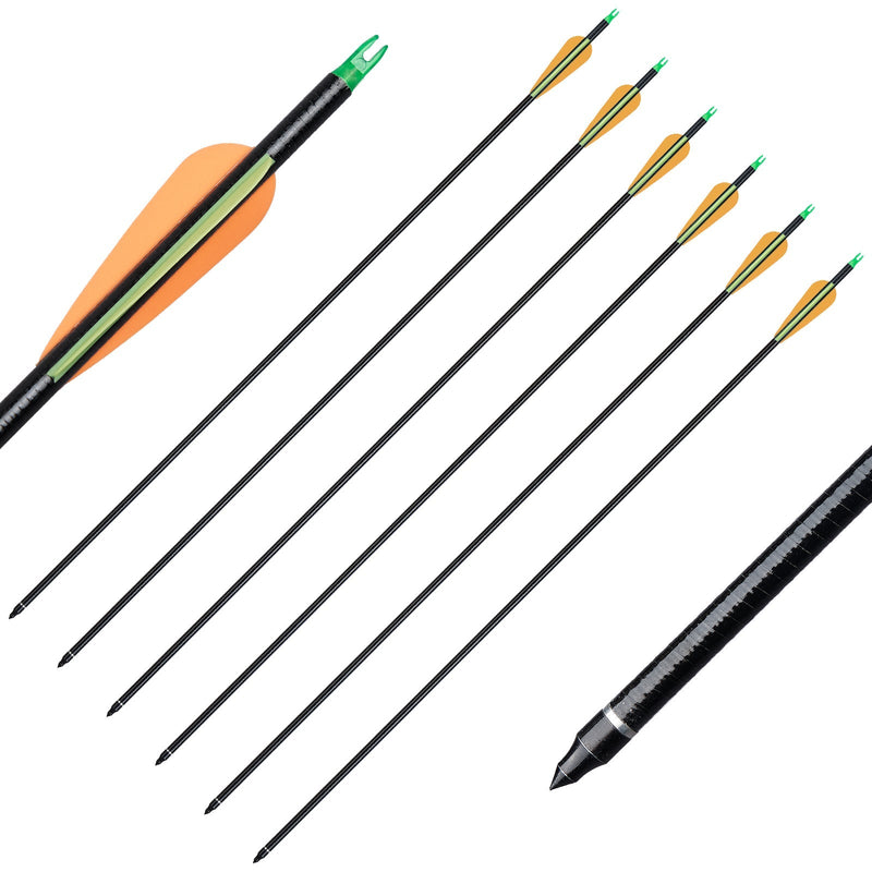 12pcs 32" Archery Fiberglass Arrows with Replaceable Arrow Tips for Beginner Target Shooting Practice