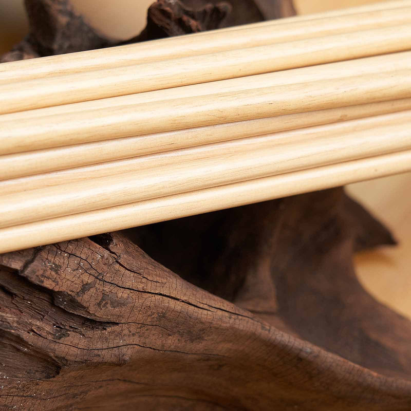 32.6" 8mm DIY Archery Wooden Bamboo Arrow Shafts Self Nock Handmade Arrow Shaft 12pcs