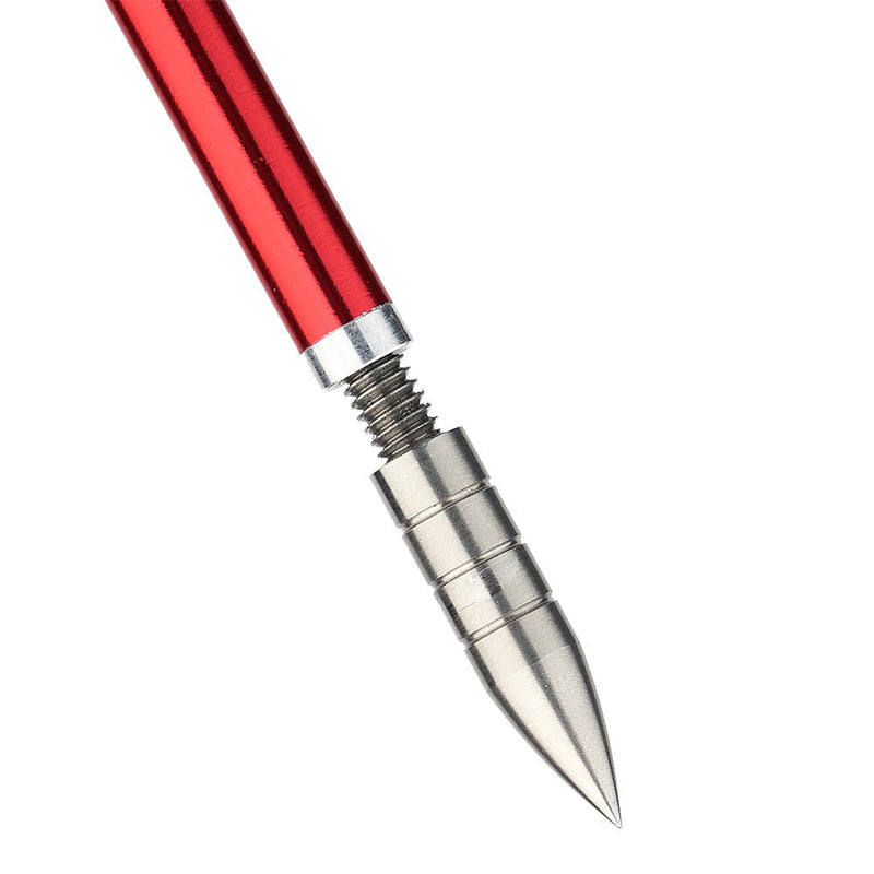 24pcs 6.3" Crossbow Arrows Aluminum Alloy Arrow Shaft Replaceable Arrow Tip Plastic Feather Vane Black/Red/Gold