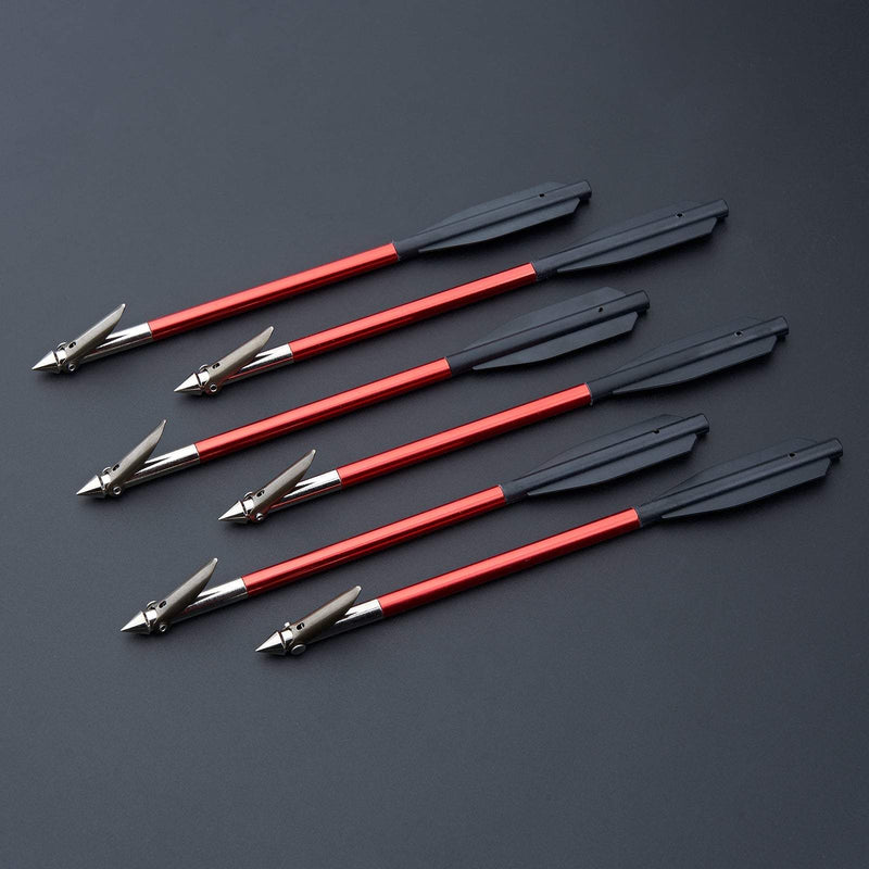 6pcs 6.8" Archery Fishing Bolts Aluminum Alloy Shaft OD 3.2mm for Outdoor Shooting Hunting Accessories