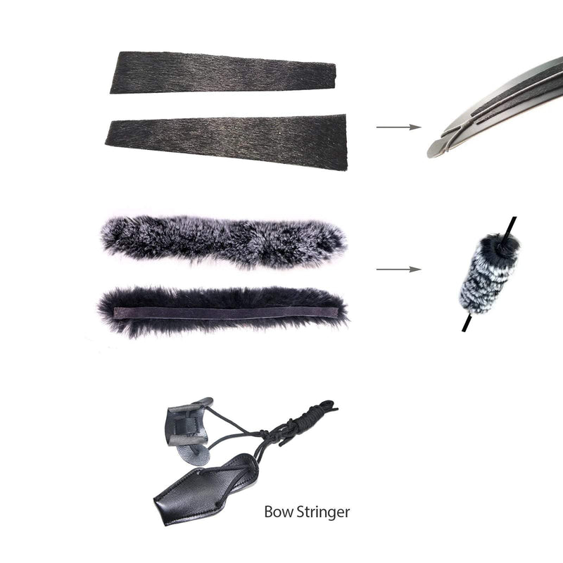 60" Archery Recurve Bow and Arrows Set Feather Fletched Carbon Arrows with Laminated Hunting Bow 25-50lbs