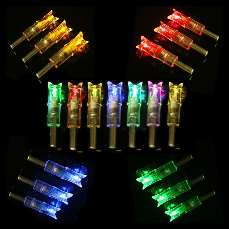 6pc Archery Lighted Arrow Nock LED Light for Arrow Shaft ID 7.62mm Outdoor Sports Hunting Shooting Accessories