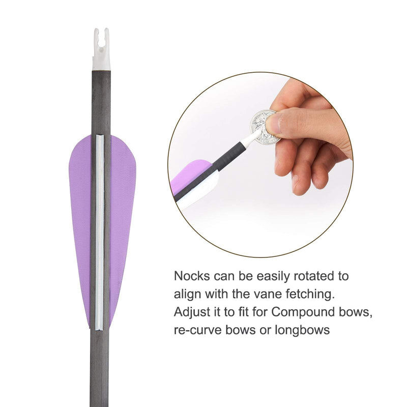 12pcs Archery 32" Carbon Arrows Spine 350 Practice Hunting Arrows for Recurve Compound Bow