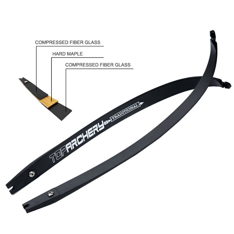 Archery 62" ILF Recurve Hunting Bow Set Aluminum Alloy Riser Right Handed Bow with 12pcs Ture Feather Arrows 25-60lbs