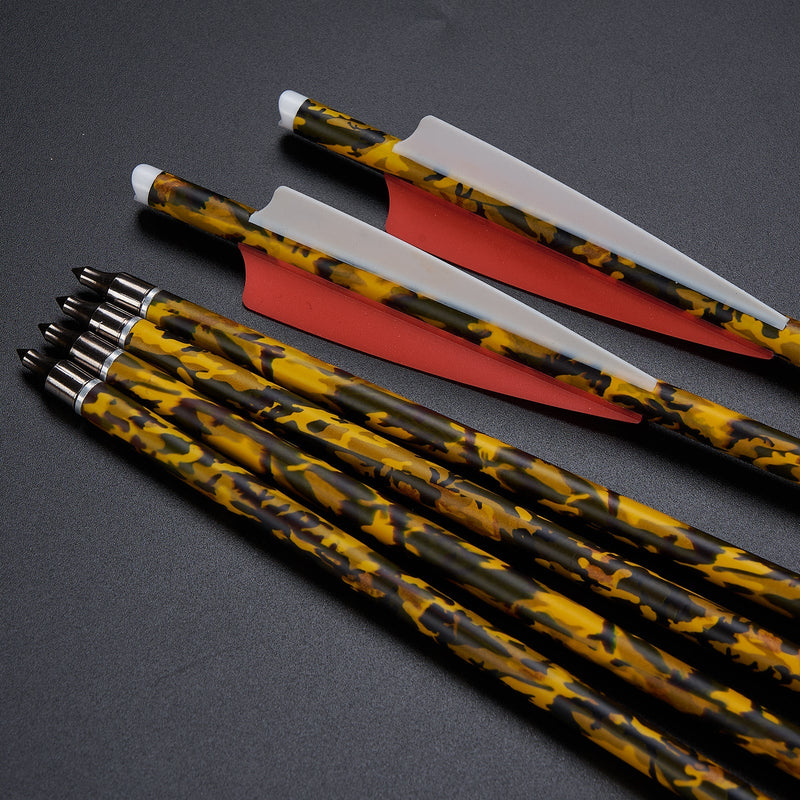 12pcs 20" Archery Crossbow Bolts Pattern Carbon Arrows ID 7.6 Hunting Shooting Arrows