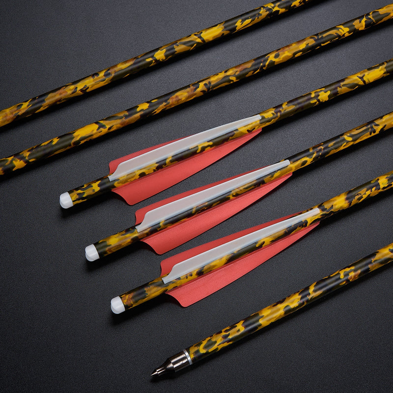 12pcs 20" Archery Crossbow Bolts Pattern Carbon Arrows ID 7.6 Hunting Shooting Arrows